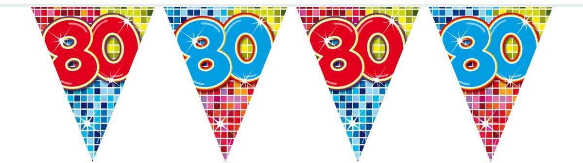 80 Jaar Mini   Birthday Blocks - 3 meter