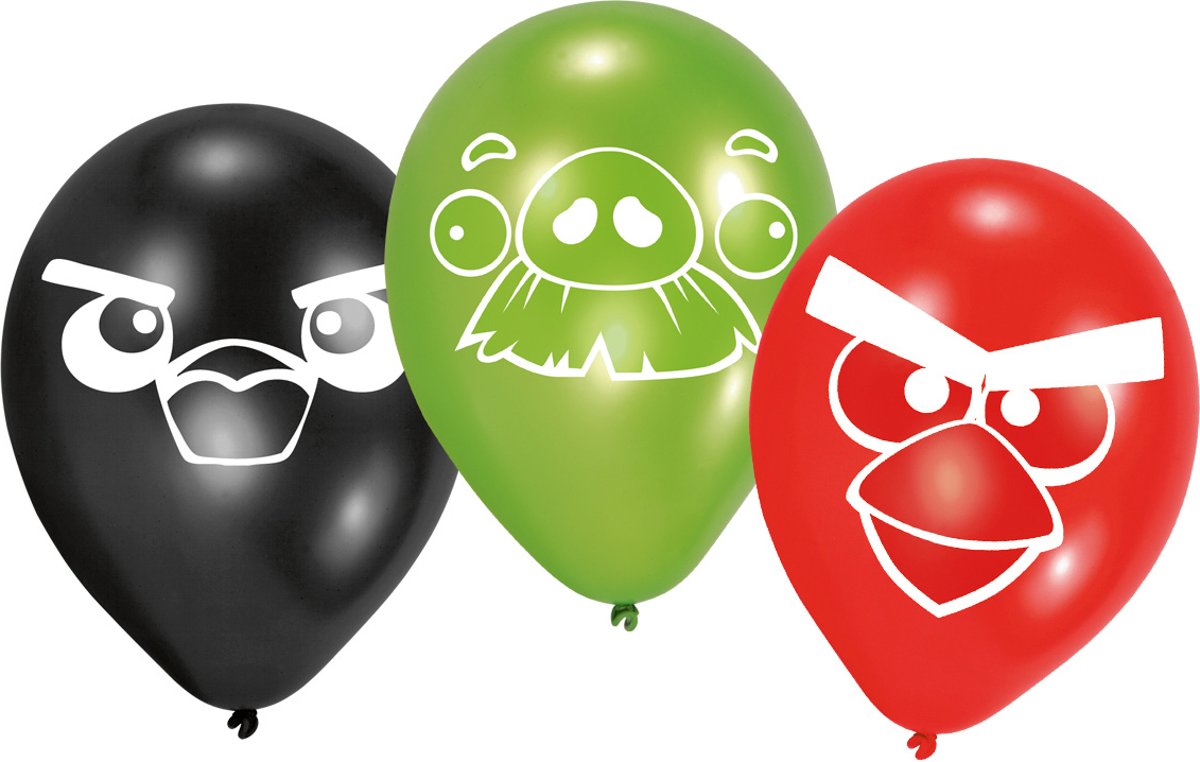 Angry birds ballonnen 6 stuks