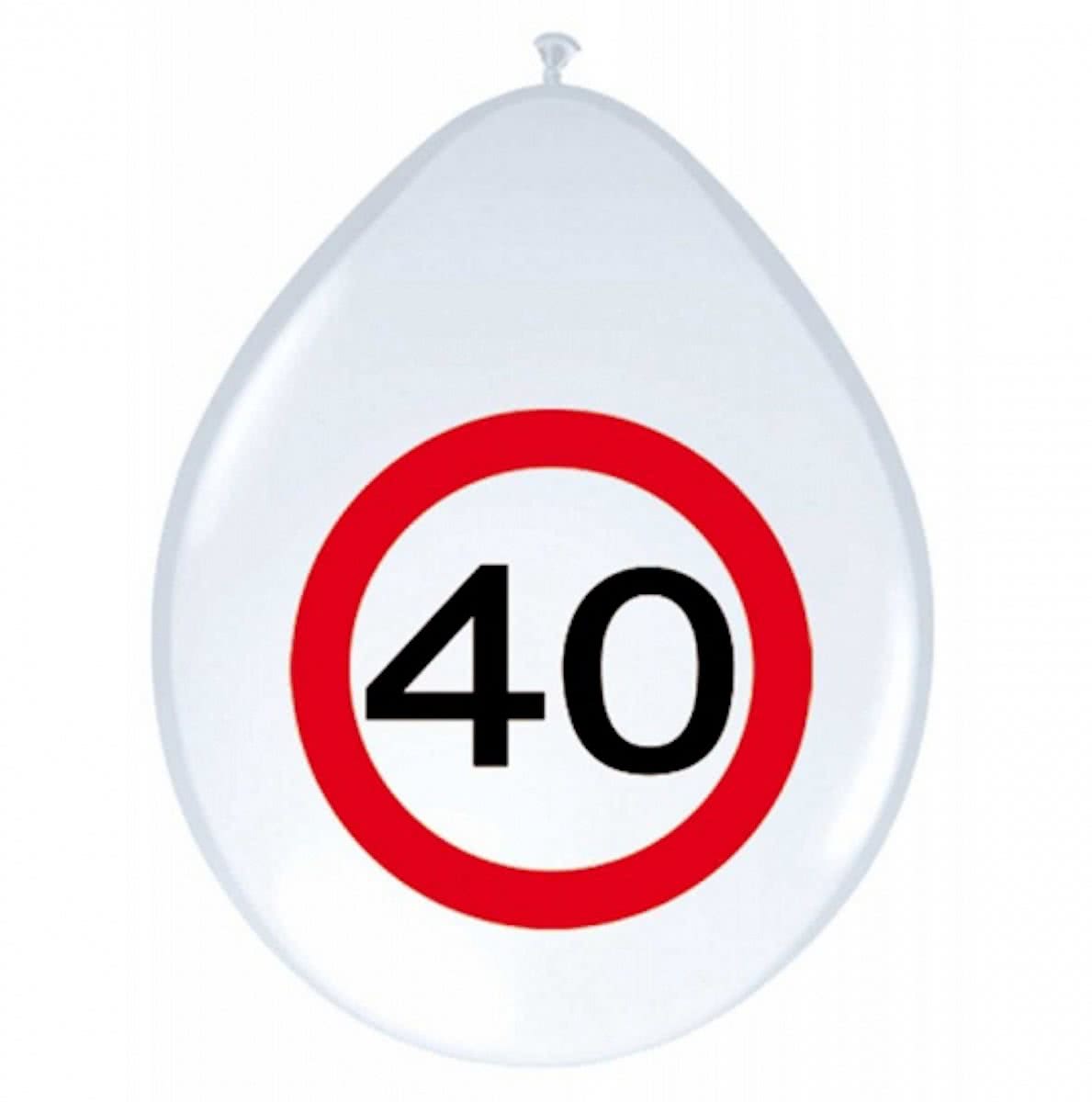 Ballonnen 40 jaar verkeersbord