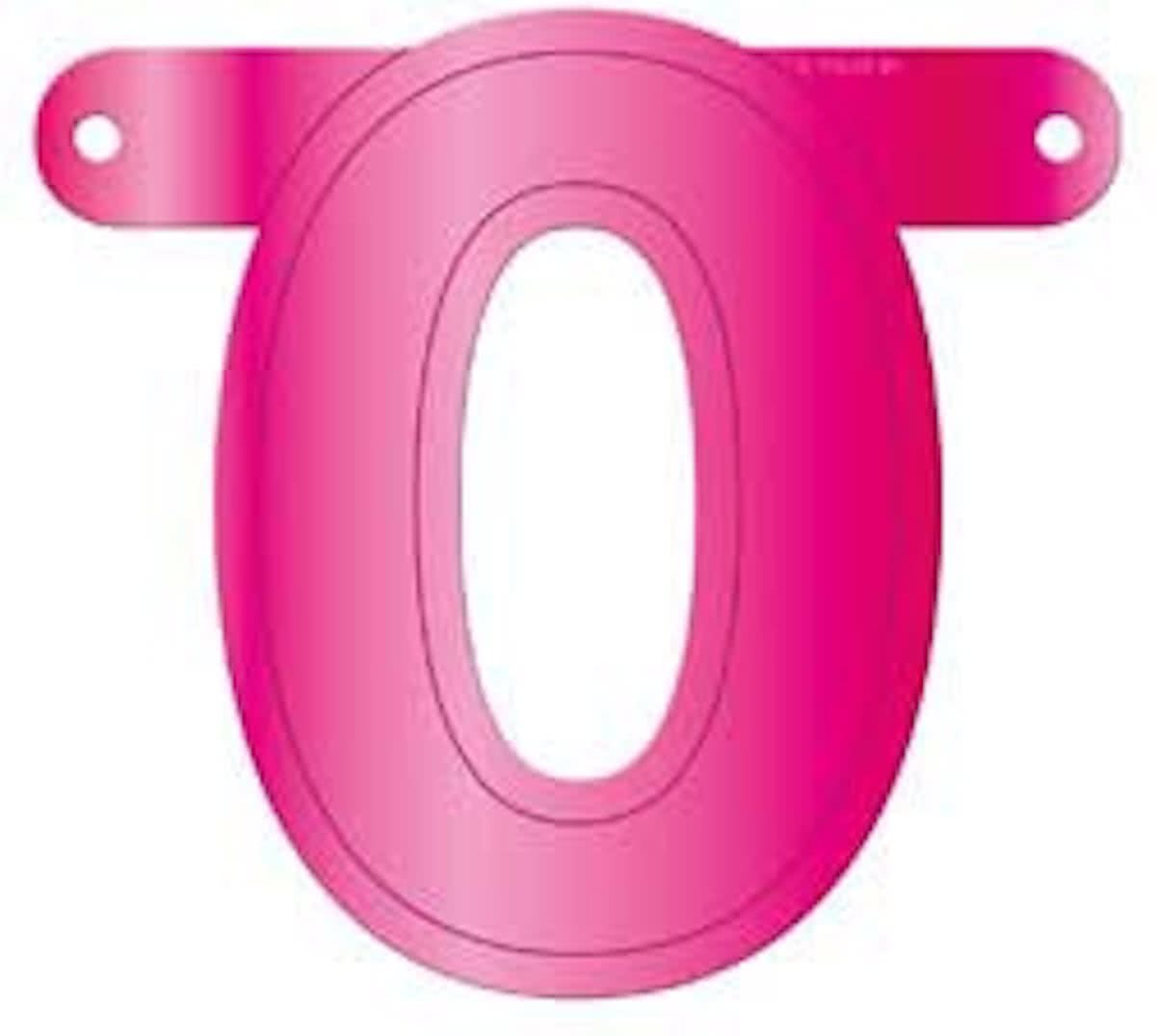 Banner letter 0 magenta