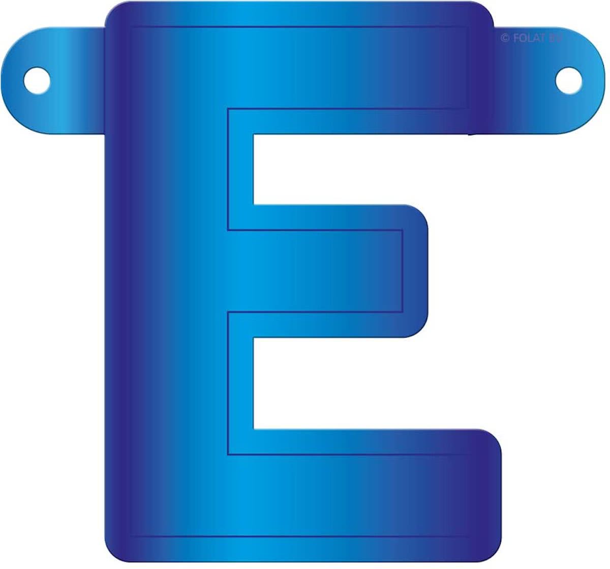 Banner letter e blauw