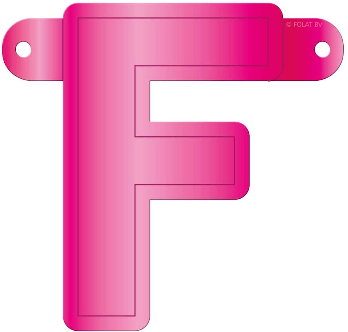 Banner letter f magenta