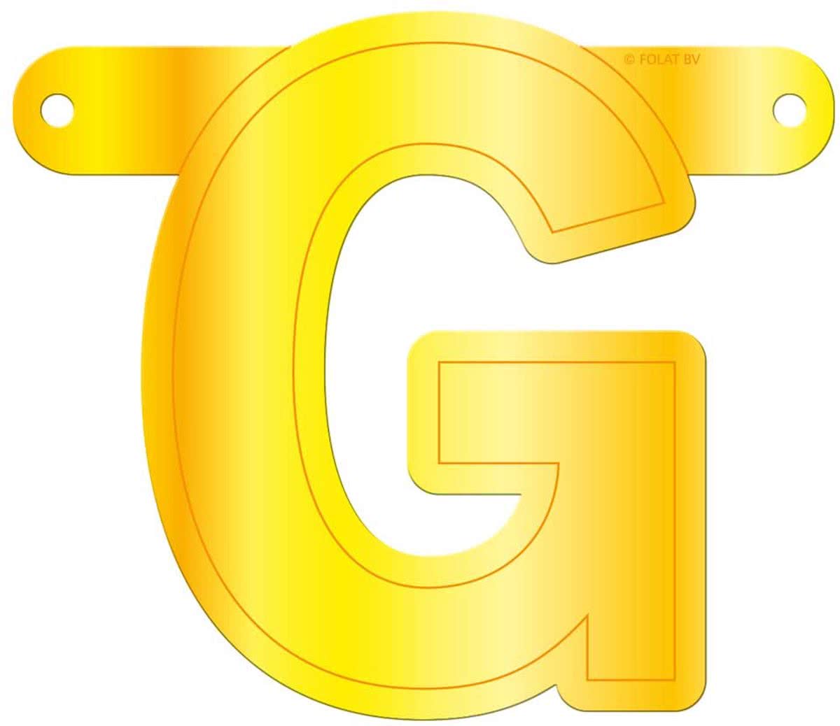 Banner letter g geel