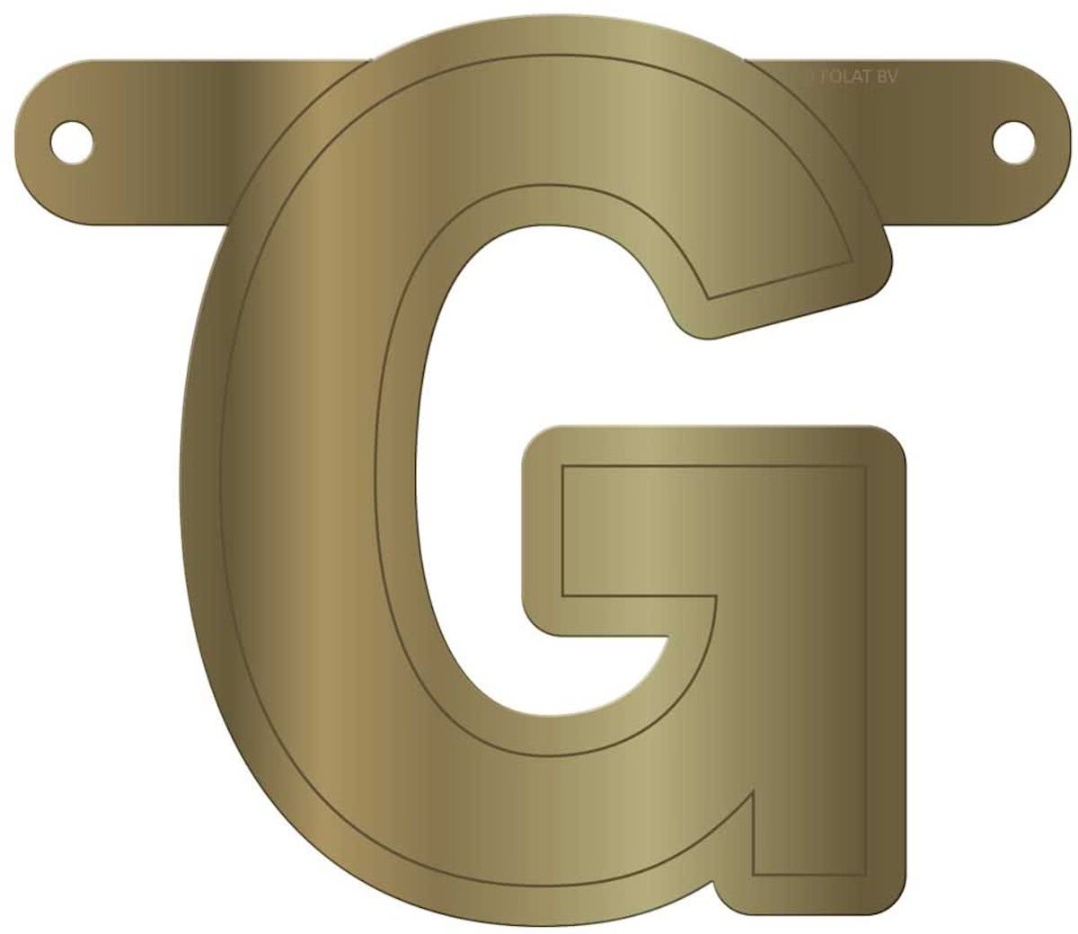 Banner letter g metallic goud