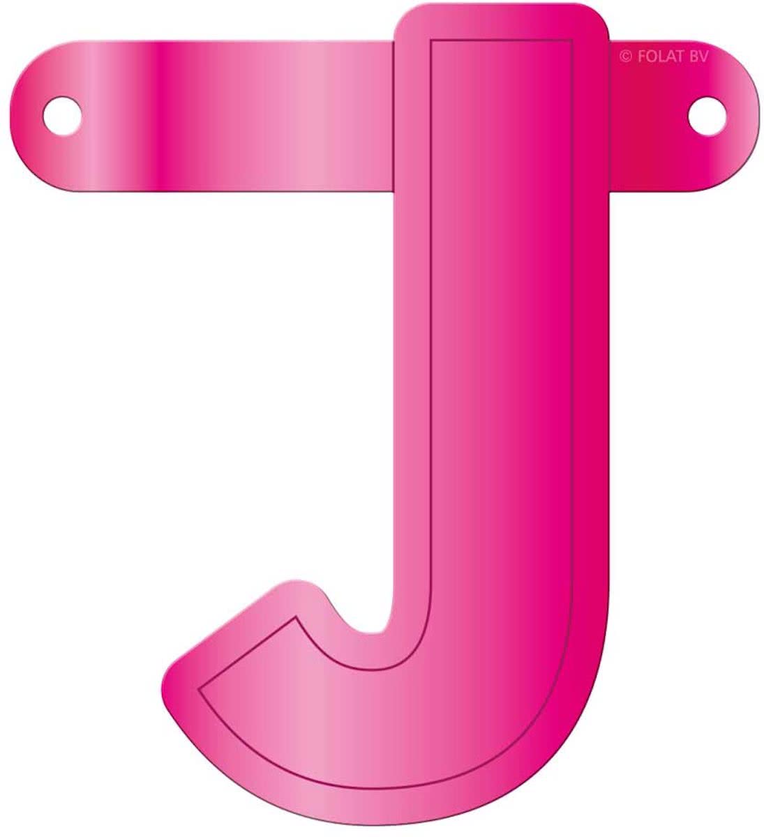 Banner letter j magenta