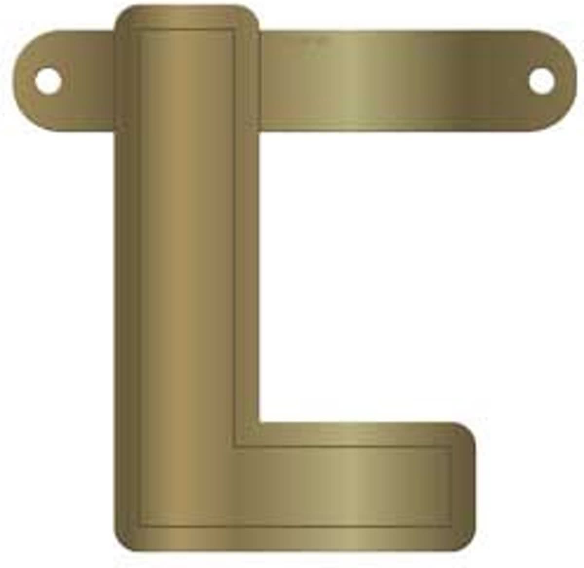 Banner letter l metallic goud