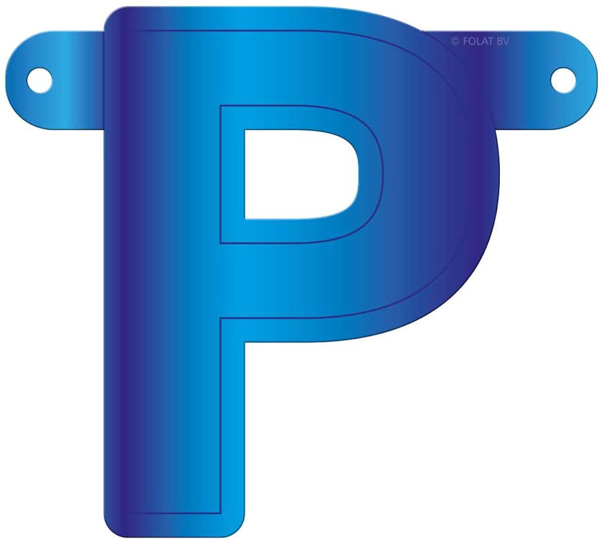 Banner letter p blauw