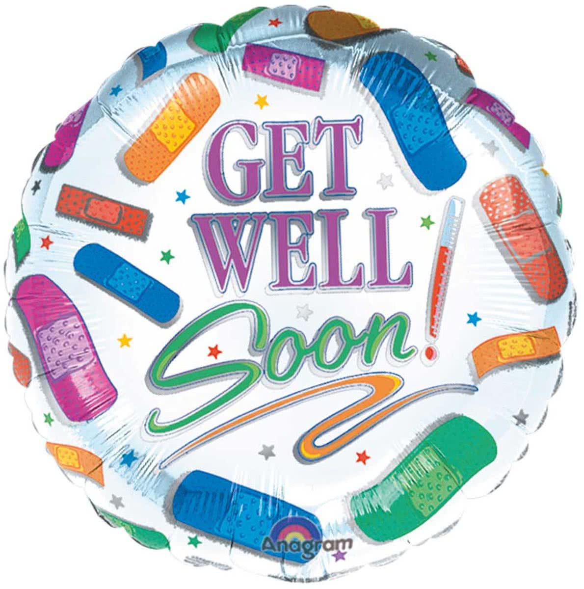 Beterschap ballon 46cm - get well soon