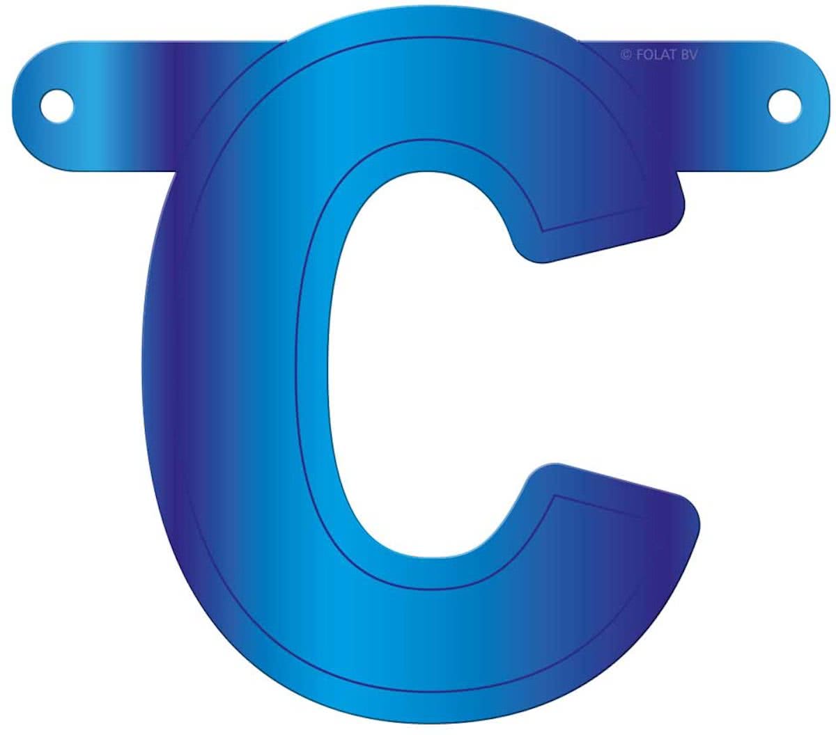 Blauwe Banner Letter C