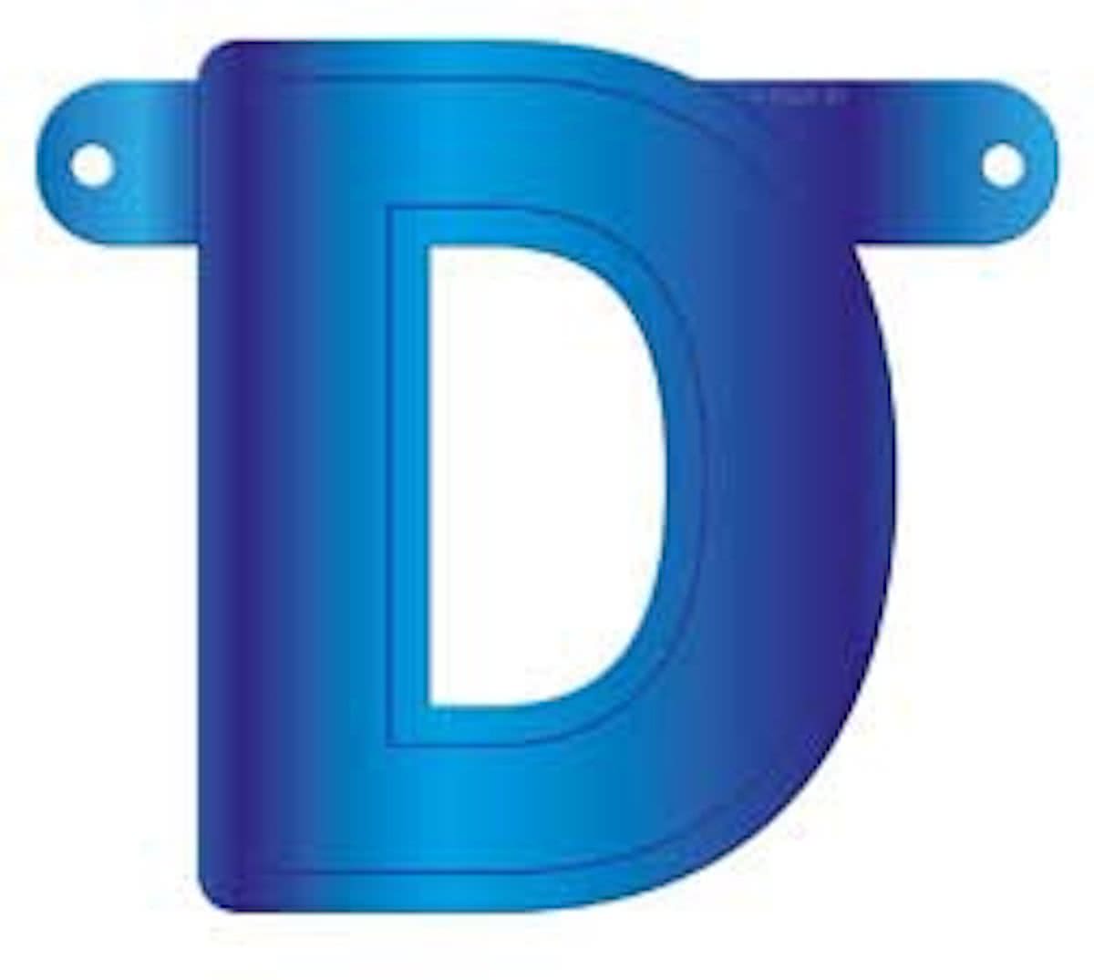 Blauwe banner letter d