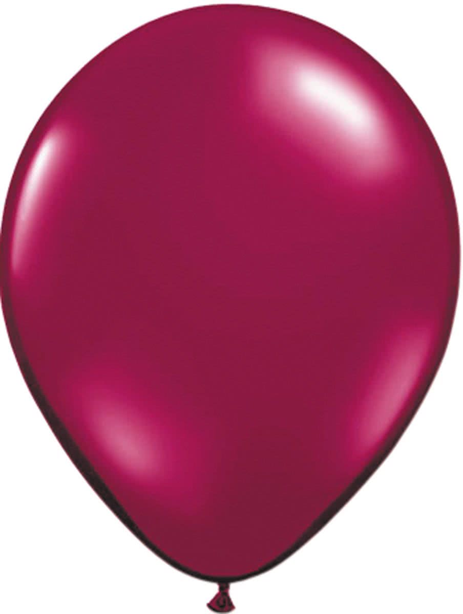 Burgundy Wijnrode Metallic Ballonnen - 100 stuks