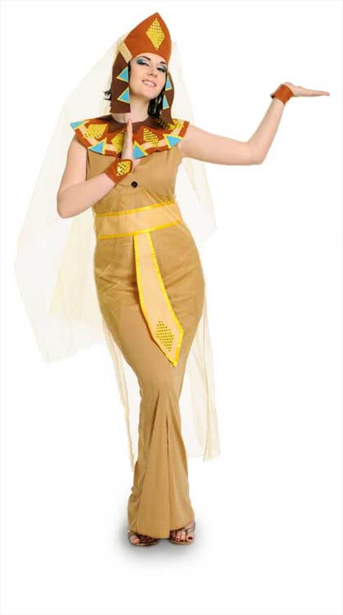 Egyptische Vrouw 5delig kostuum- Verkleedkleding-Maat S/M