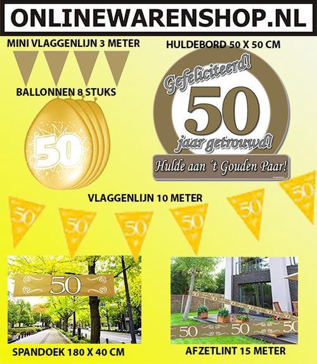 Feestpakket 50 jaar getrouwd XL