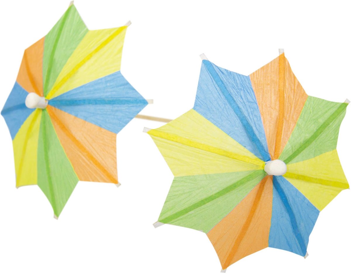   - Prikkers - Parasol - Zomerkleuren - 10cm - 10st.