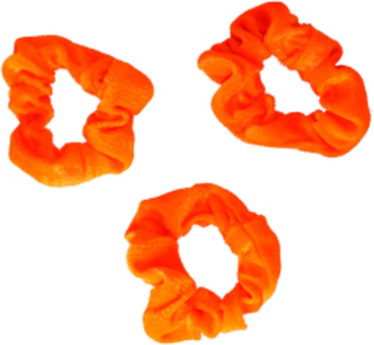 Folat Haarscrunchies Oranje Dames Polyester 3 Stuks