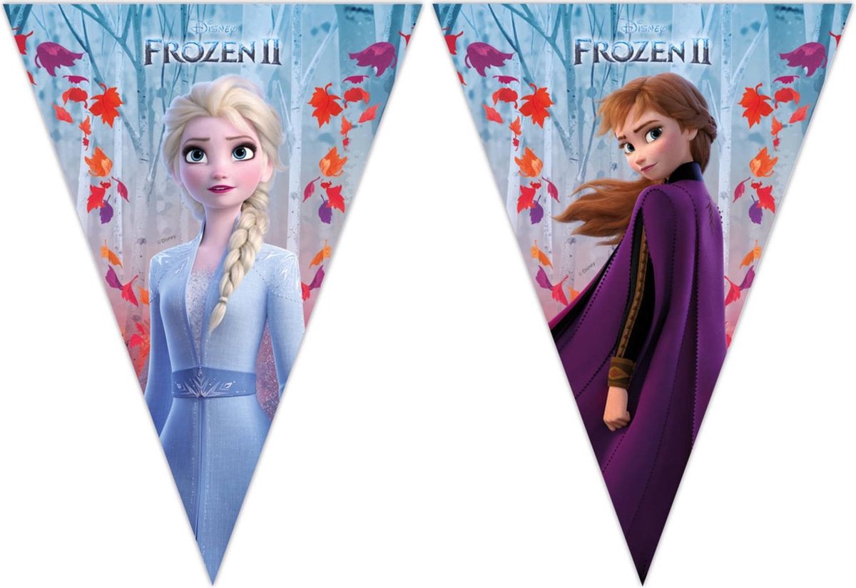 Folat Vlaggenlijn Frozen Ii Meisjes 200 Cm Blauw/paars