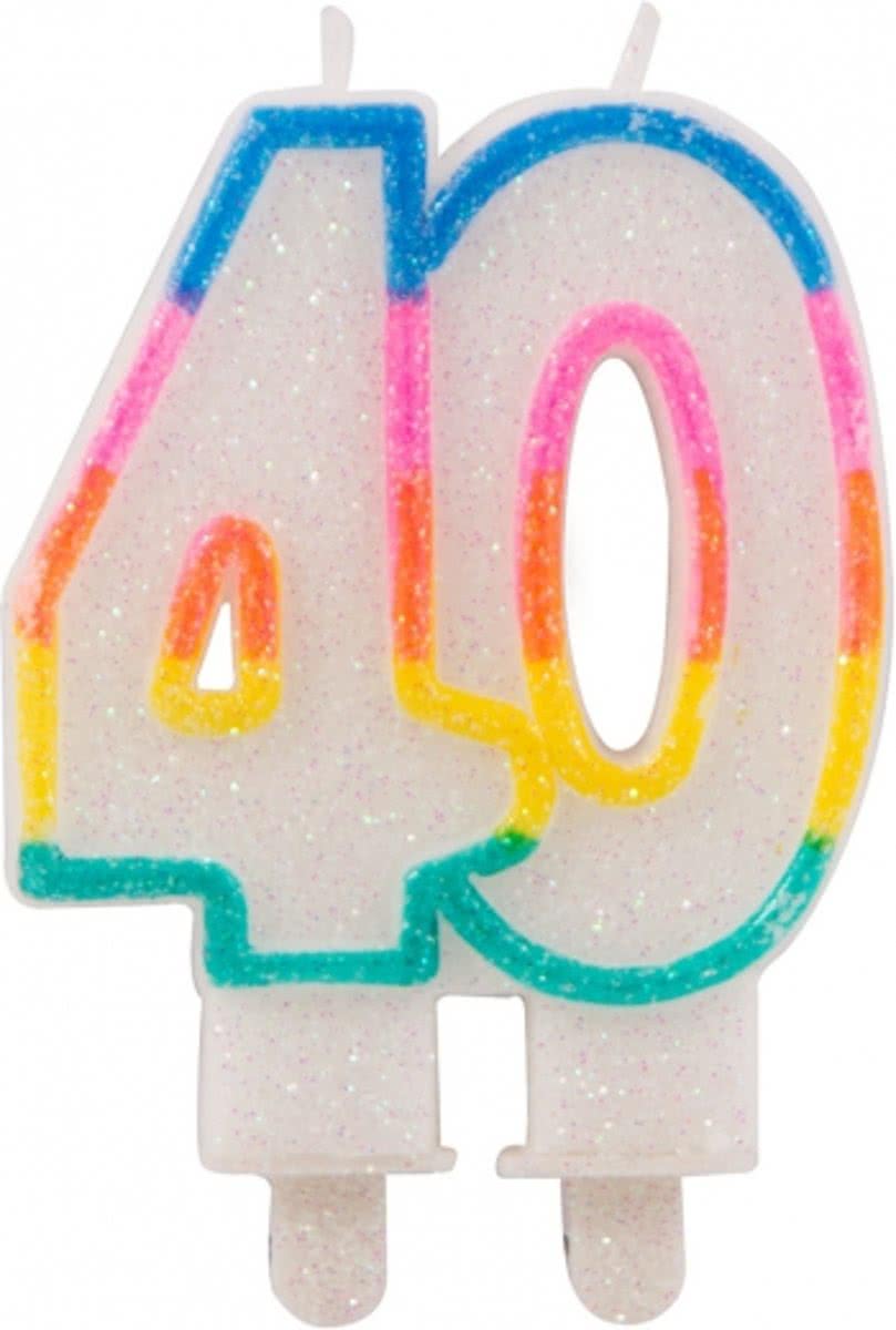 Glitter kaars 40 jaar