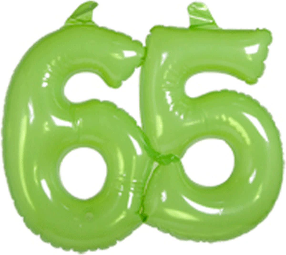 Groene opblaascijfers 65