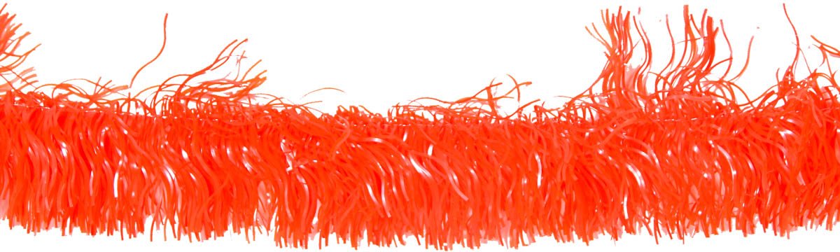 Guirlande Slinger Oranje met folie franjes - 4 meter