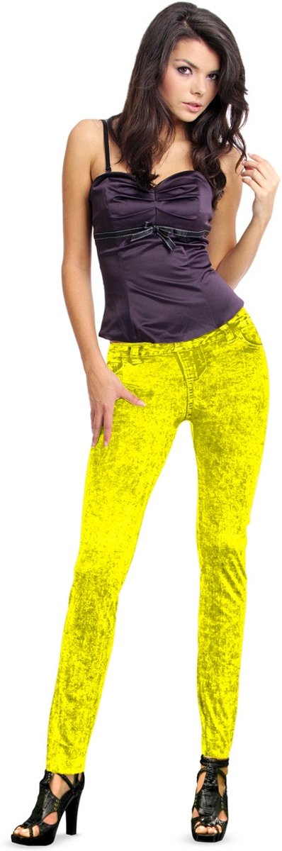 Jeans Legging Neon Geel