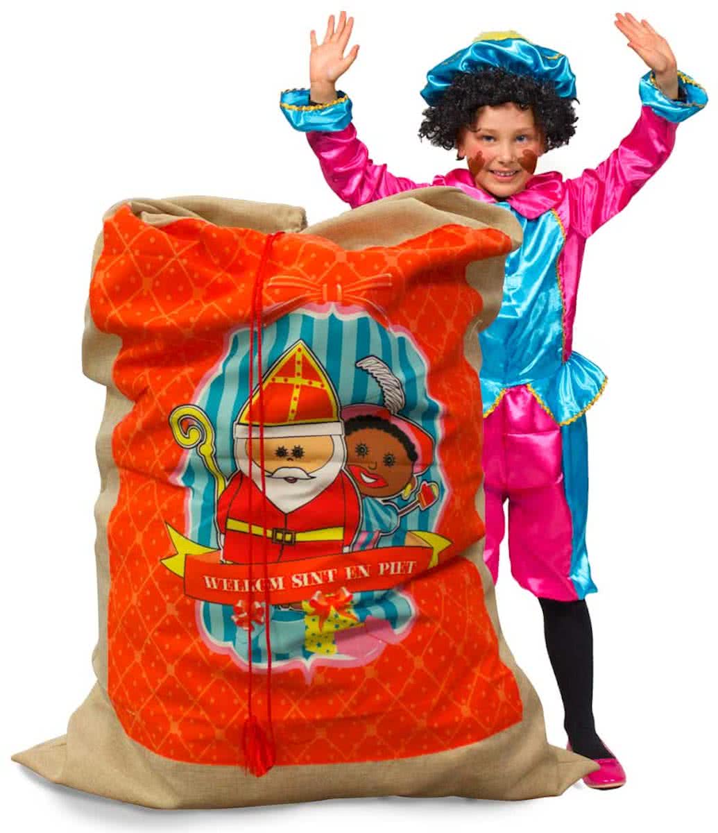 Jute zak Groot Sinterklaas Vintage - 100x150 cm