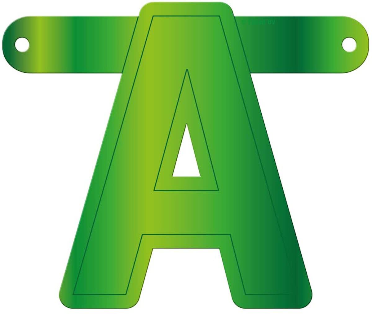 Lime Groene Banner Letter A