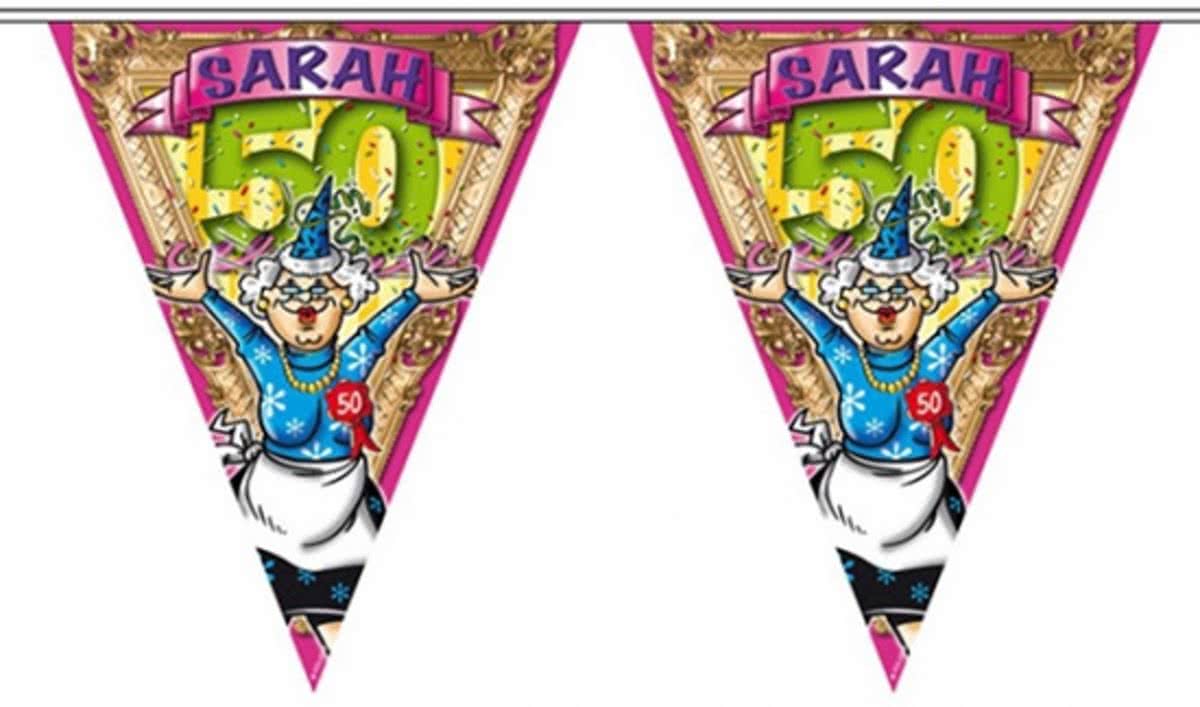 Sarah 50 jaar vlaggenlijn 6 meter