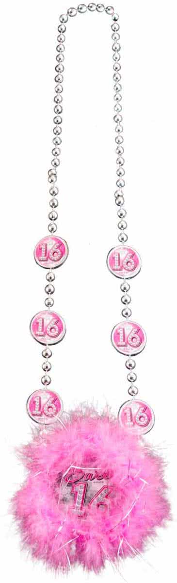 Sweet 16 Ketting roze bont