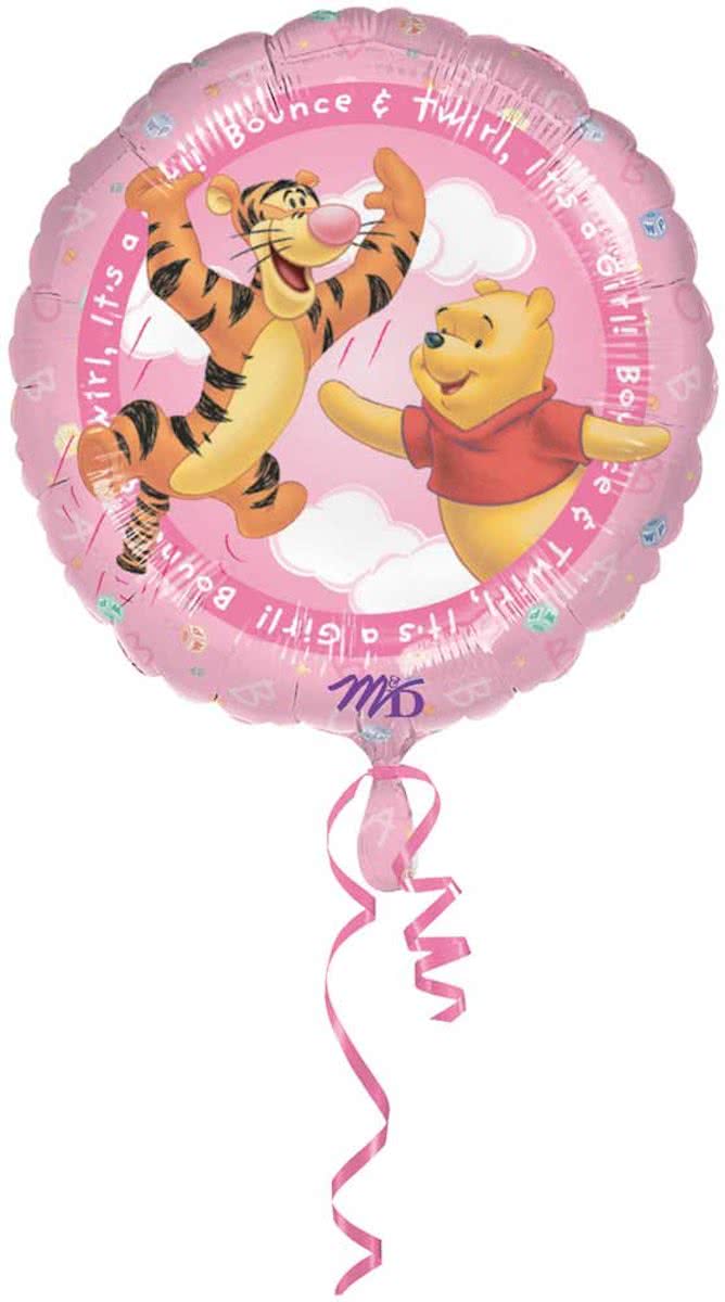 Winnie the Pooh Geboorteballon Meisje (excl. helium)