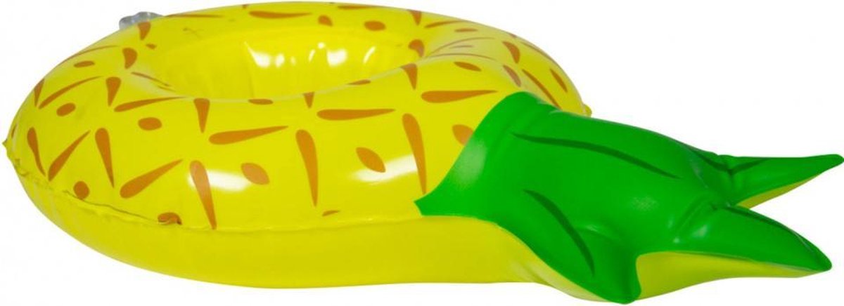 bekerhouder ananas 27 x 16 cm vinyl geel/groen