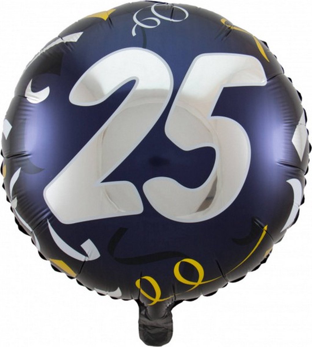 folieballon 25 45 cm blauw/goud