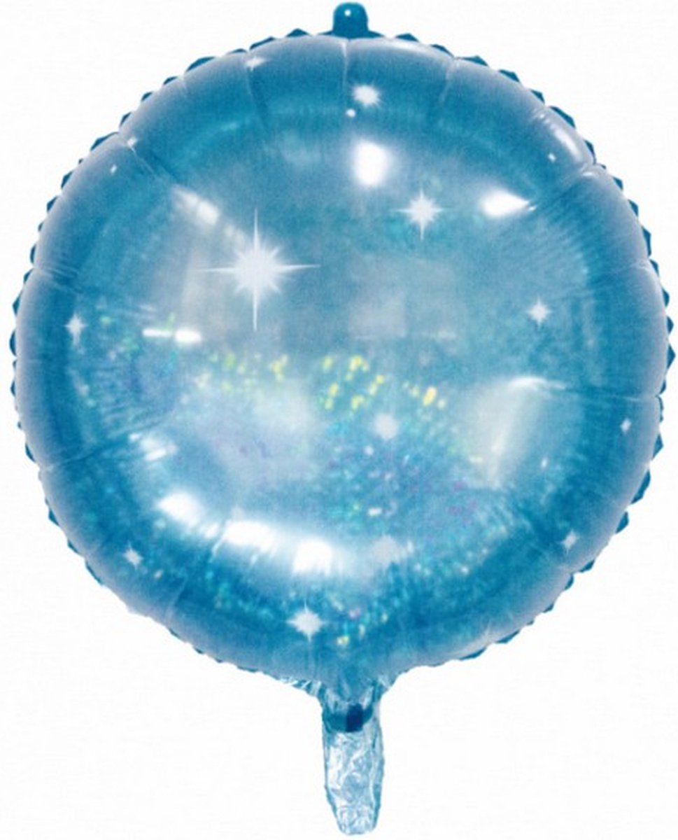 folieballon Galactic Aqua 45 cm blauw