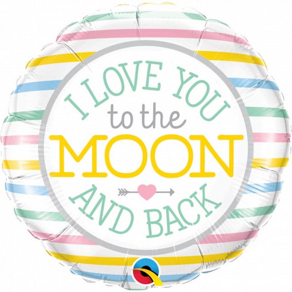 folieballon I love you to the moon and back 45 cm