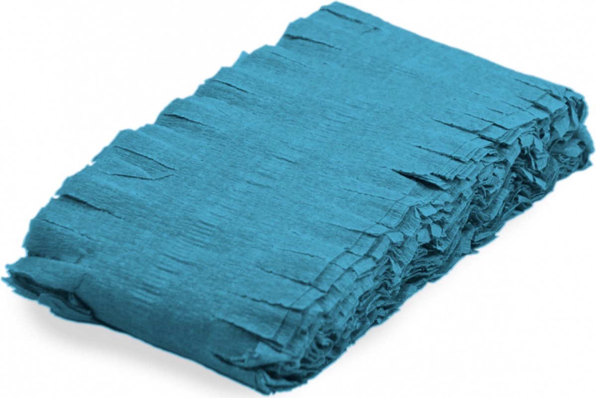 slinger 6 meter crêpepapier blauw