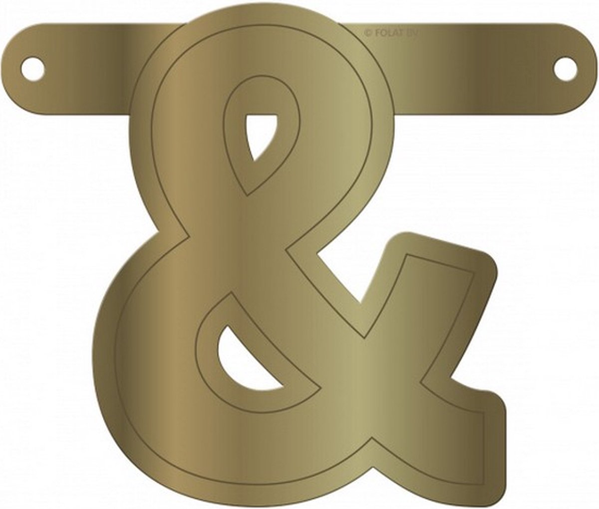 slingerletter ampersand 12,5 x 11 cm karton goud