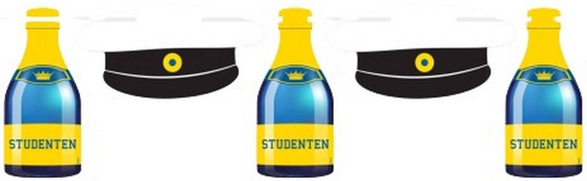 vlaggenlijn Studenten 6 meter papier blauw/geel