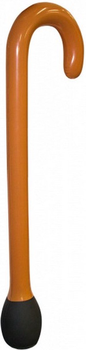 wandelstok opblaasbaar 90cm bruin, zwart