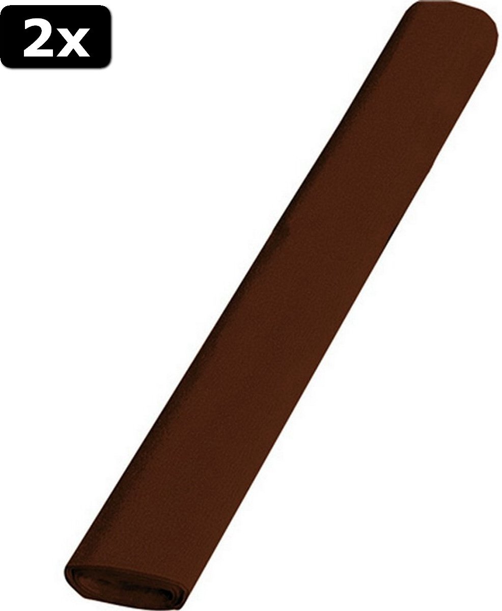 2x Folia 115 Crêpepapier Chocolade Bruin 50x250 cm 1 Rol