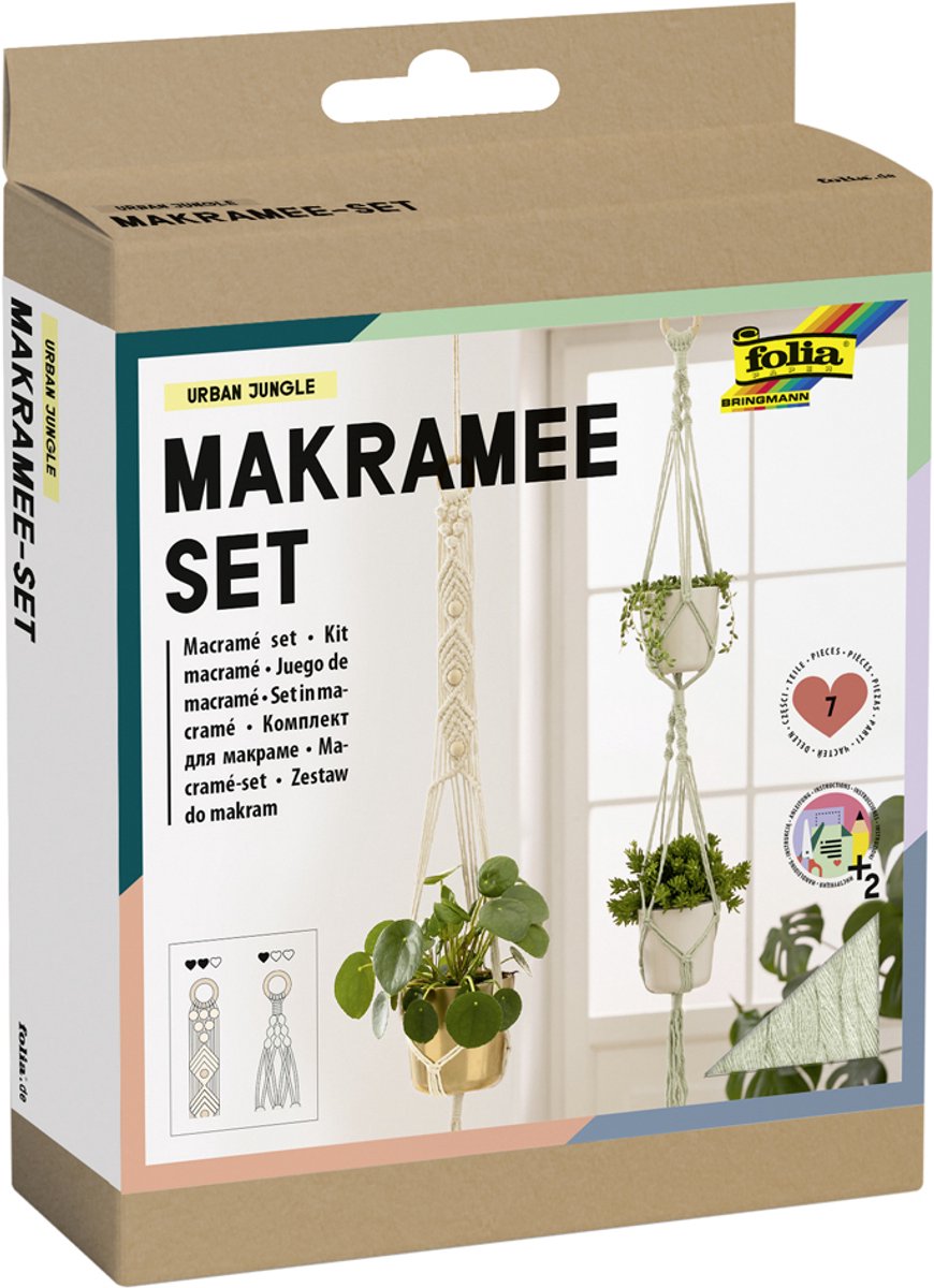Macramé-set urban jungle, 7-delig
