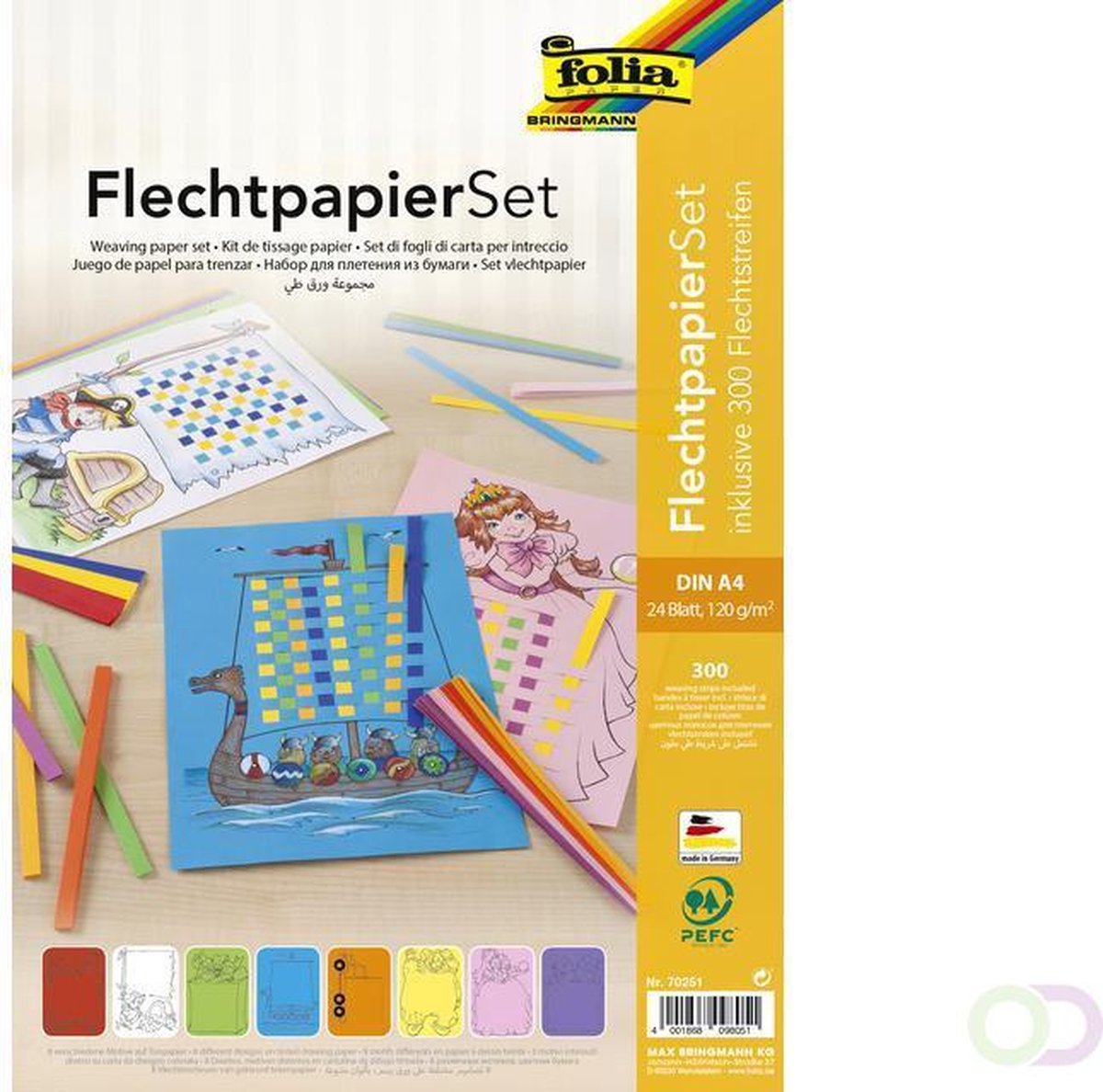 Vlechtpapier set A4 24 vel