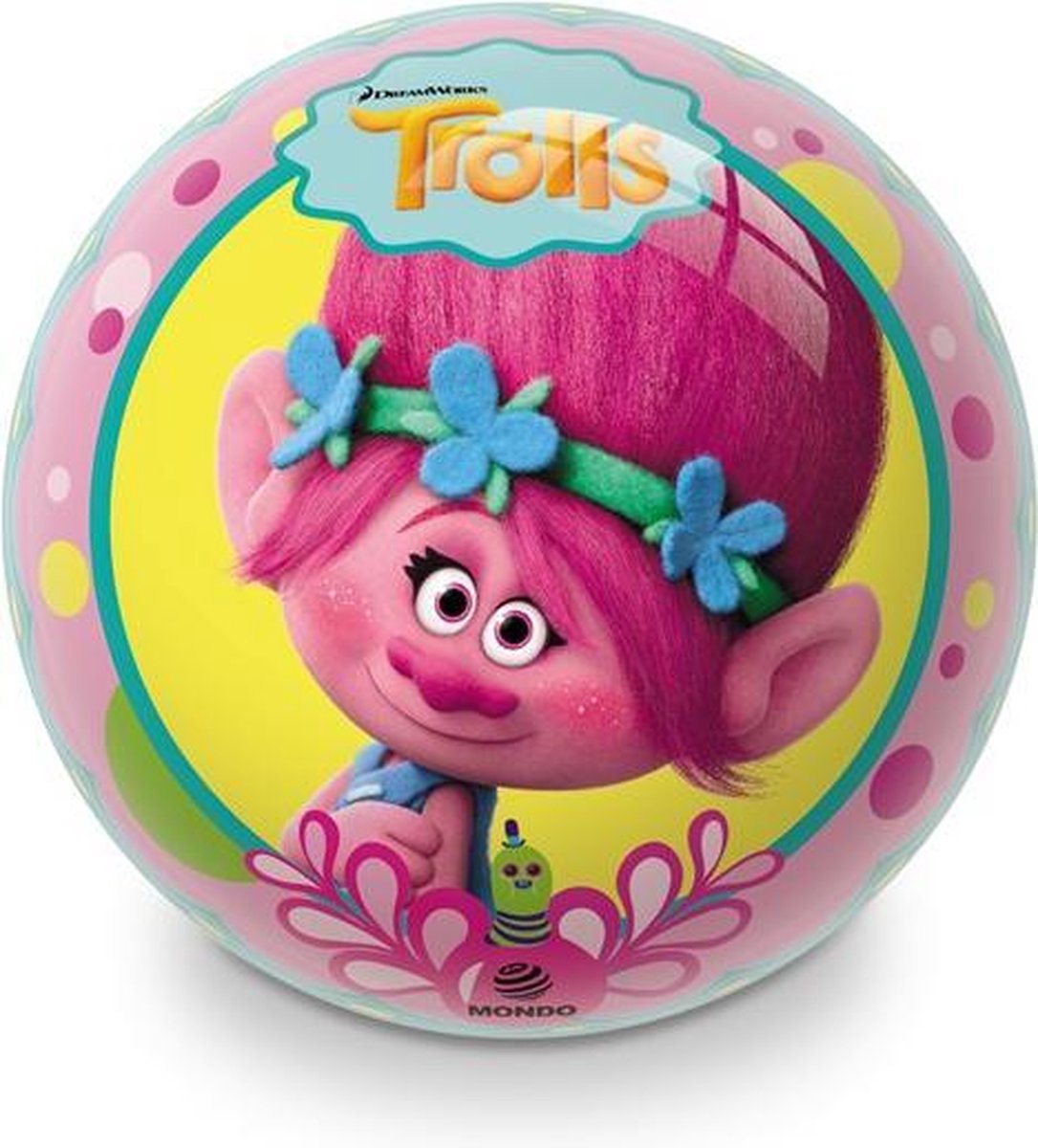 Trolls - Rubberen bal (230 mm) Willekeurige selectie