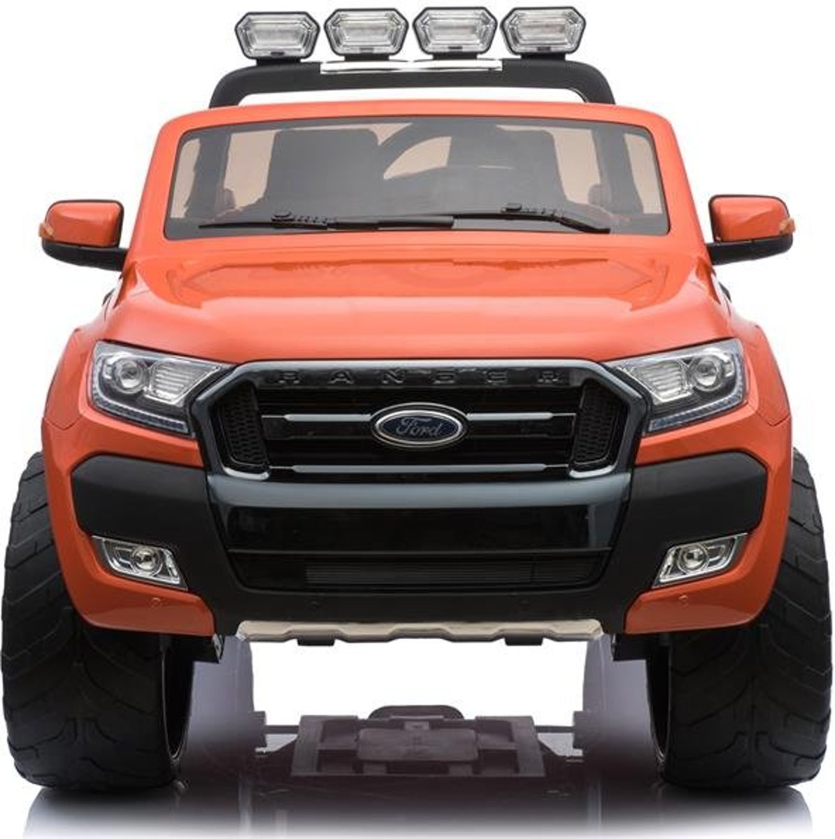 Elektrische Kinderauto Ford Ranger F650 Oranje 2 persoons MP4 Scherm 12V Met Afstandsbediening FULL OPTION