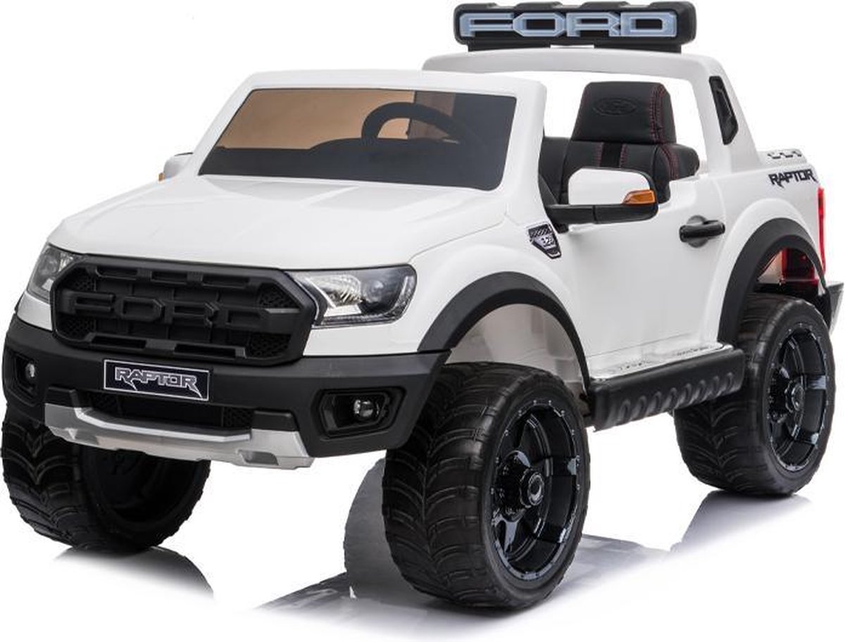 Ford Raptor - Elektrische Kinderauto - Sterke Accu - Afstandsbediening - Wit