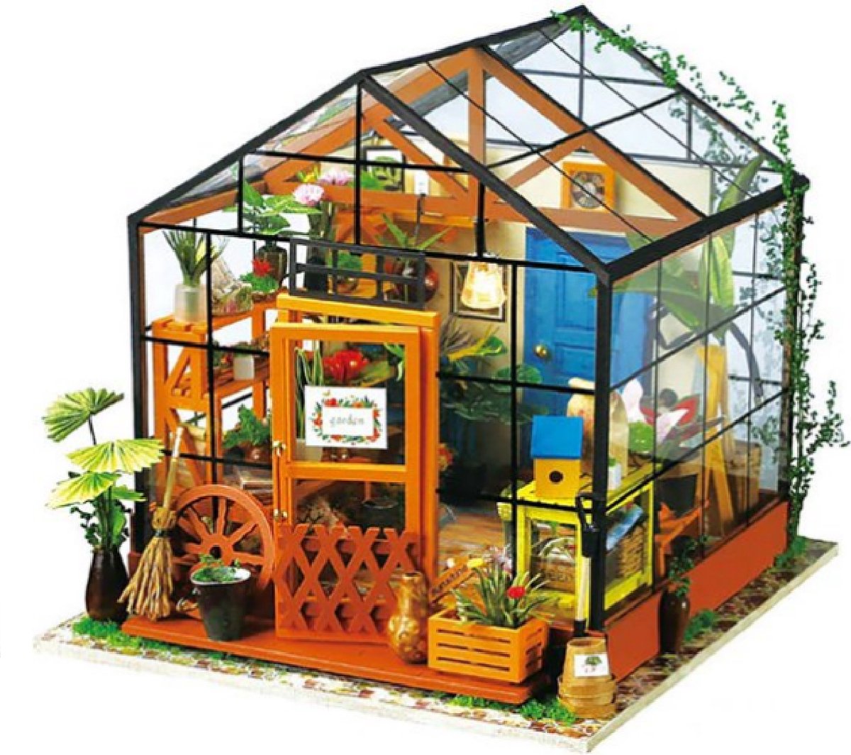 Miniatuur Plantenkas Poppenhuis – Mini Kas Bouwpakket – Greenhouse Miniatuur – DIY-pakket Kas Schaalmodel