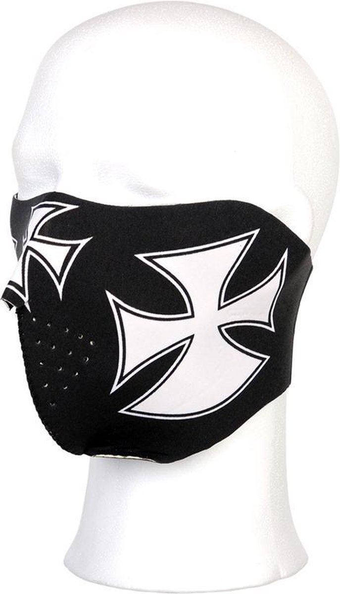 BIKER MASK HALF FACE MALTEZER CROSS  111