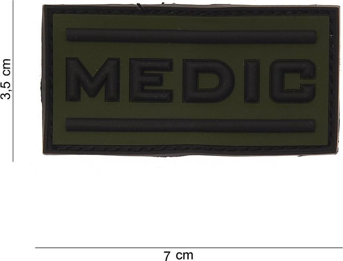 Embleem 3D PVC Medic groen