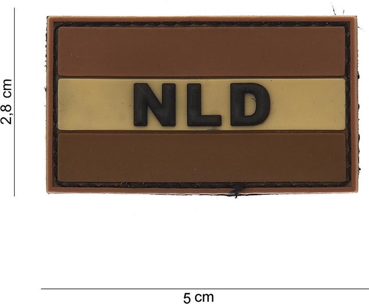 Embleem 3D PVC Nederland-NLD klein desert