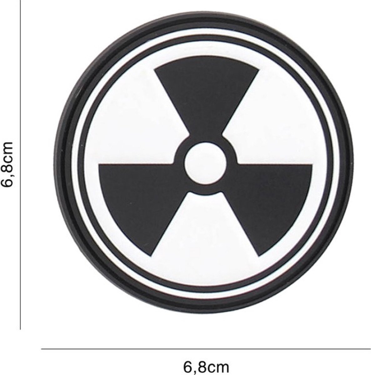 Embleem 3D PVC Nuclear Wit