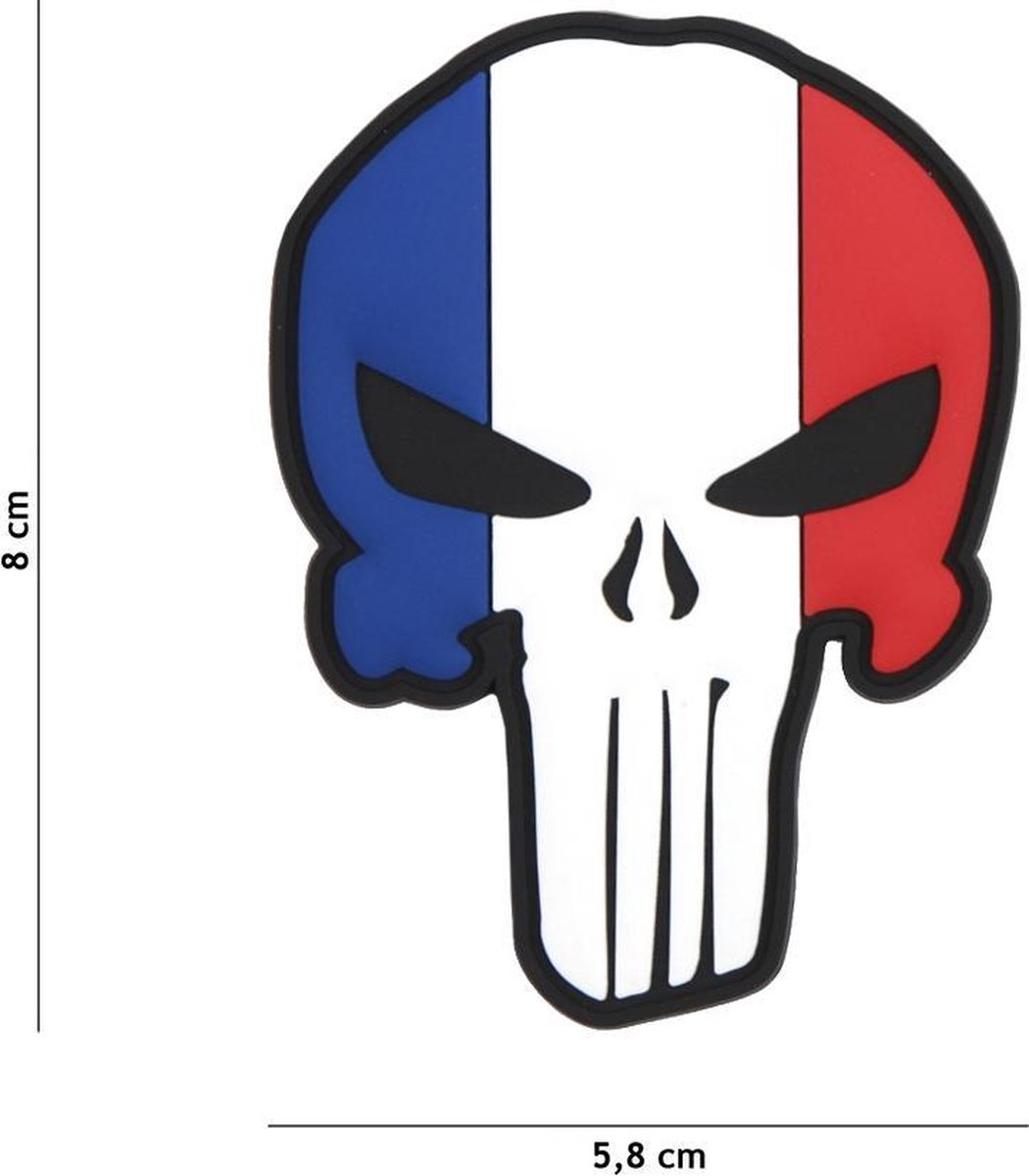 Embleem 3D PVC Punisher Frans