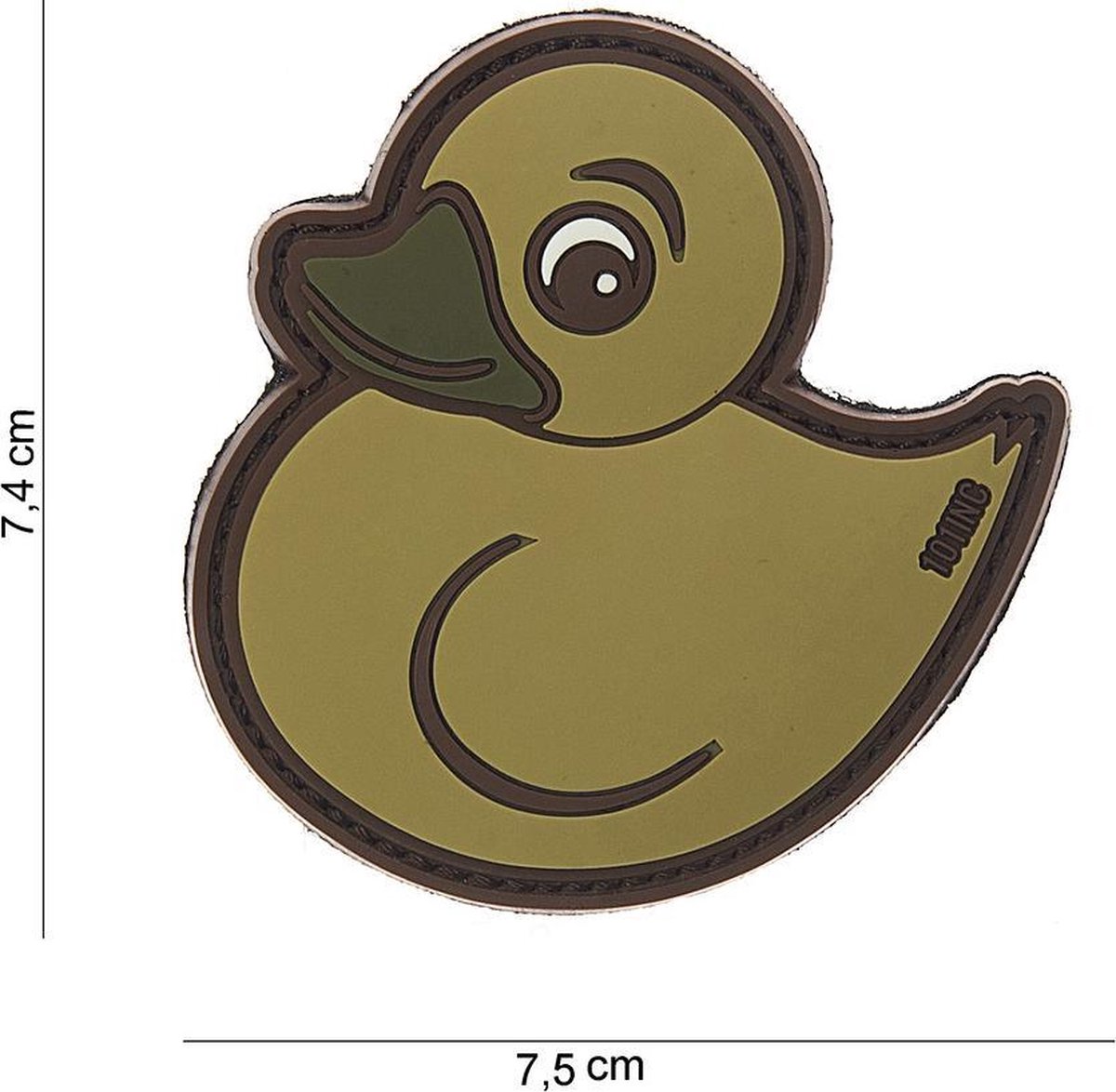 Embleem 3D PVC Rubber Duck beige